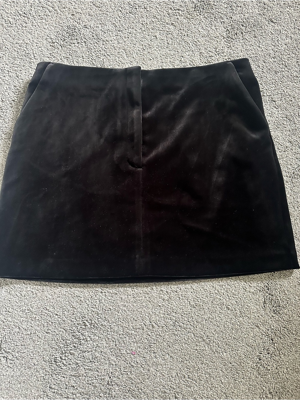 Express Black Velvet Mini Skirt